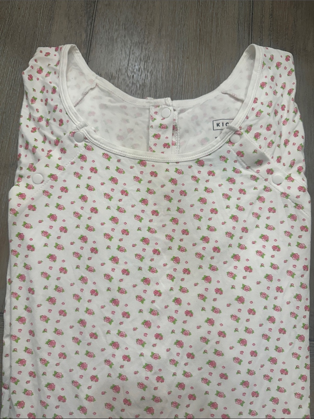 Kickee Pants Bamboo Floral Labor/Delivery/Nursing Gown | Size Large